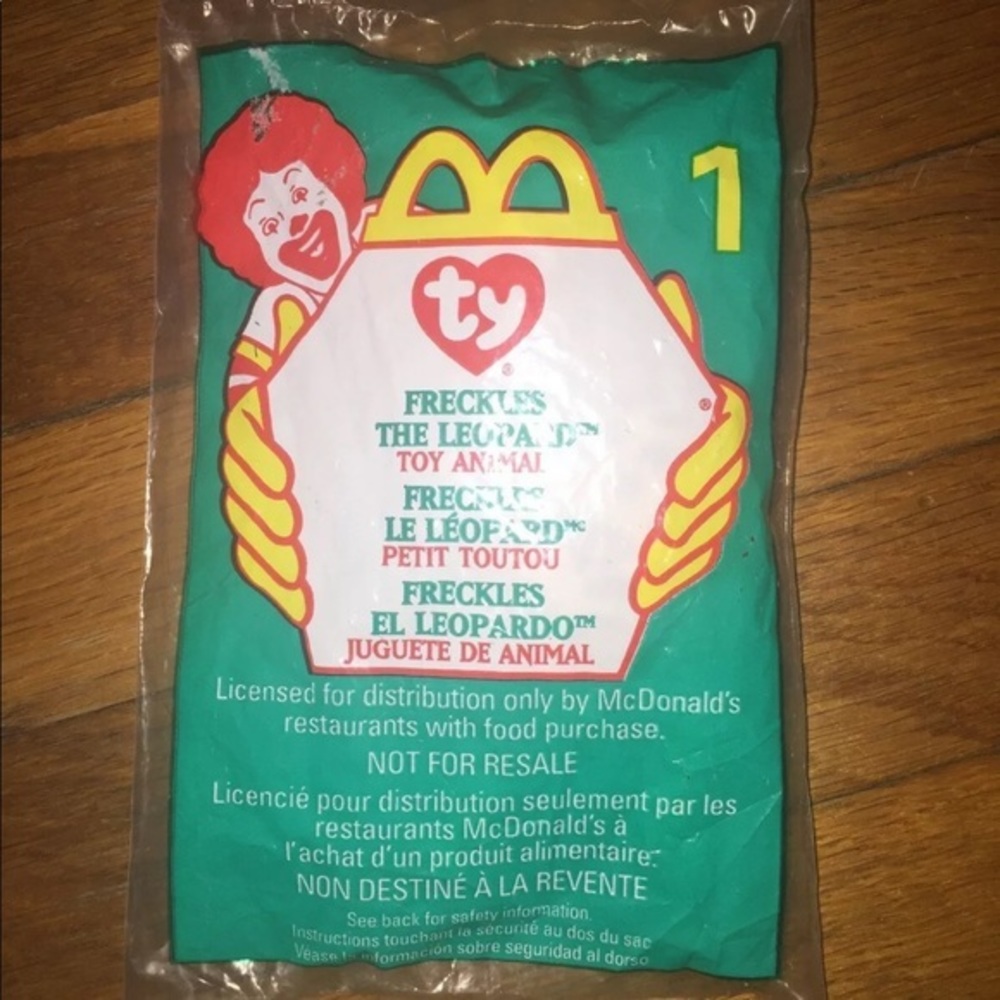 1999 Happy Meal Toy No 1 Ty Plush Beanie Baby 🐆